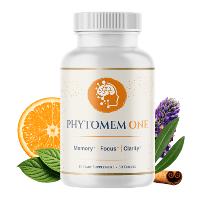Phytomem One bottle with itemised ten-ingredient supplement label